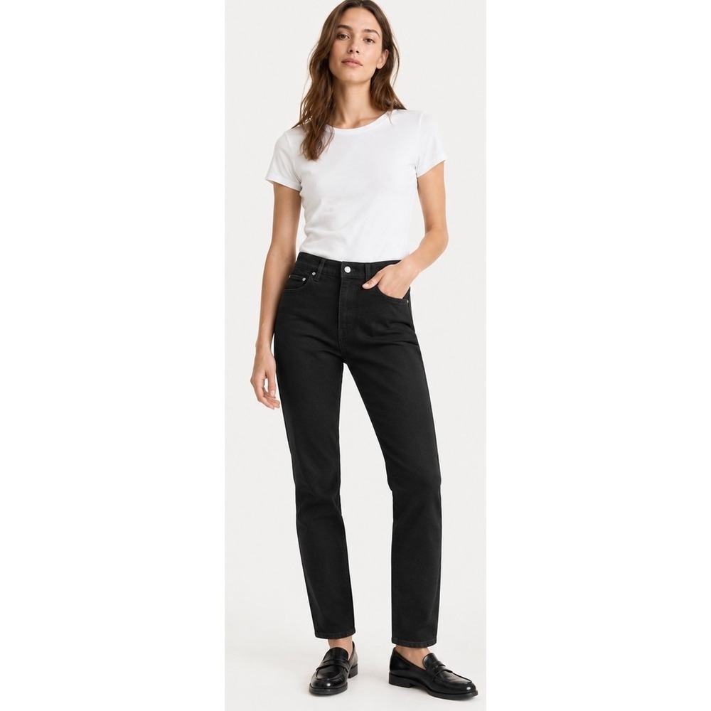 & Other Stories Slim Fit High Rise Black Denim Jeans US 29/30
